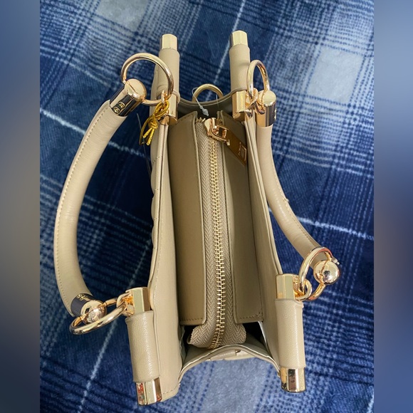 Bebe Rowan SM Top Handle Crossbody - Beige - Picture 8 of 13
